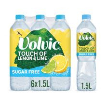 Volvic Touch of Fruit Lemon & Lime Sugar Free Still Flavoured Water Multipack 6x