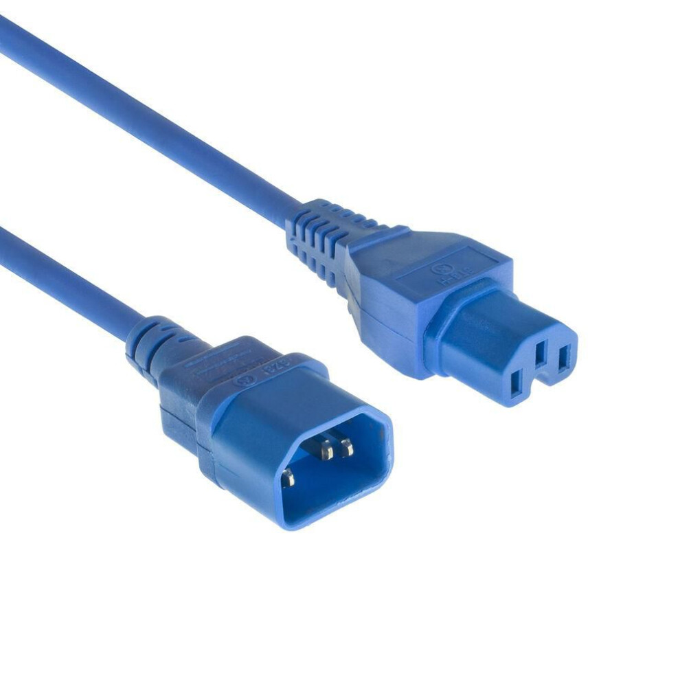 Microconnect Power Cable C14 To C15 18M Blue 5715063079638