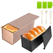1set Bread Pan, Non Stick Bread Pan with Lid, Carbon Steel Bread Oven Mold, with Lid, Used for Baking Bread
