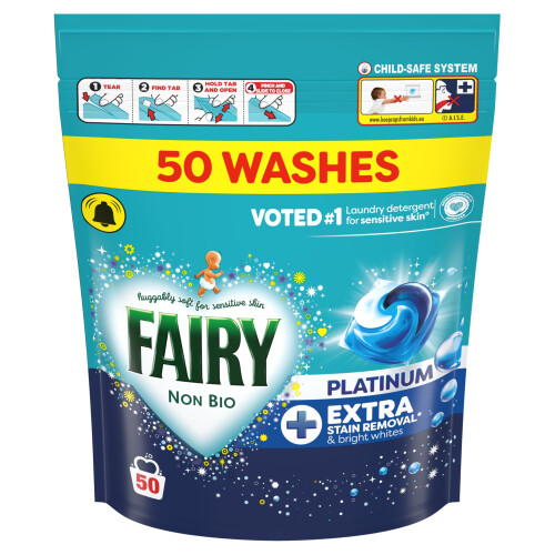 Bold Fairy Non Bio Platinum Washing Liquid Pods, Voted No1 for Sensitive