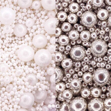 A Pinch Of - Twin - 30g High Shine Silver Pearl Mix & 30g Mother of