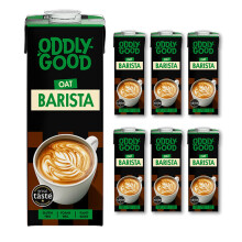 Oddlygood - Barista Oat Drink 1 Litre x 6, Gluten Free Oats, Plant