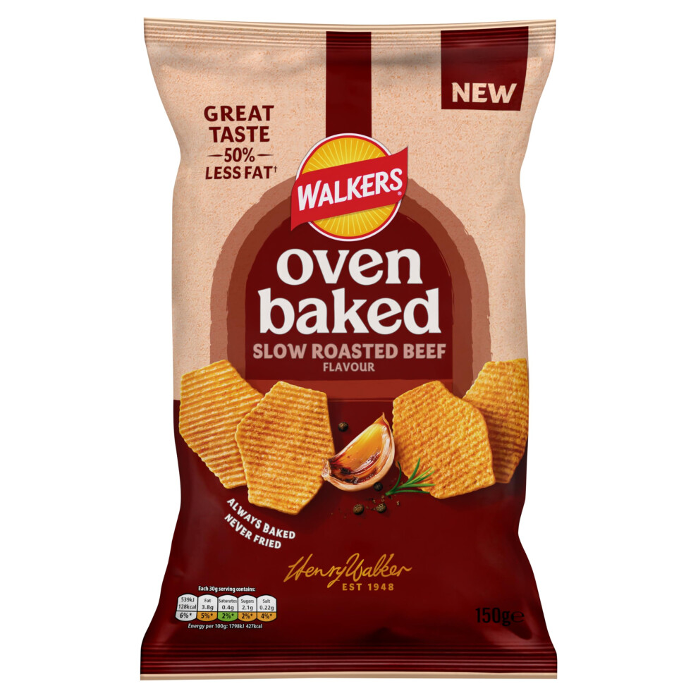 Walkers Oven Baked Crisps Roasted Beef Snacks