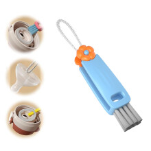 3 in 1 Cup Lid Gap Cleaning Brush, Multifunctional Bottle Cup Lid Gap Cleaner, Home Kitchen Crevice Cleaning Brush Tools (Blue)