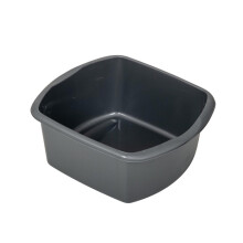 Addis 8 Litre Small Rectangular Bowl, Metallic Silver, 8L,