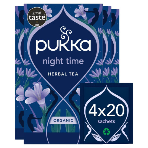 Pukka Herbs, Night Time Organic Herbal Sleep Tea Box, Chamomile,