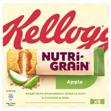 Kellogg's Nutri Grain Fruity Breakfast Bars Apple 6 x 37g