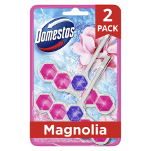 Domestos Power 5 Magnolia Toilet Rim Blocks toilet freshener with a