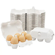 40 Pieces Paper Egg Cartons for Chicken Eggs Pulp Fiber Holder Bulk Holds 6 Count Eggs Farm Market Travel