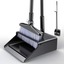Broom and Dustpan Set,Dustpan and Brush Set Long Handled,Sweeping Upright Sweep Set ,180 Degree Rotating Sweeping Brush,Household Dust Pan with Comb