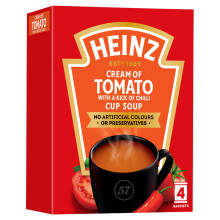 Heinz Tomato & Chilli Cup Soup, 90g ( 4 x