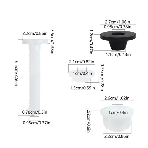 2Pcs Replacement Locking Nuts Toilet Cistern Fixing Kit Easy Installation