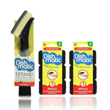 Dishmatic Leakproof Washing Up Brush Set- Self Standing Bacteria Free