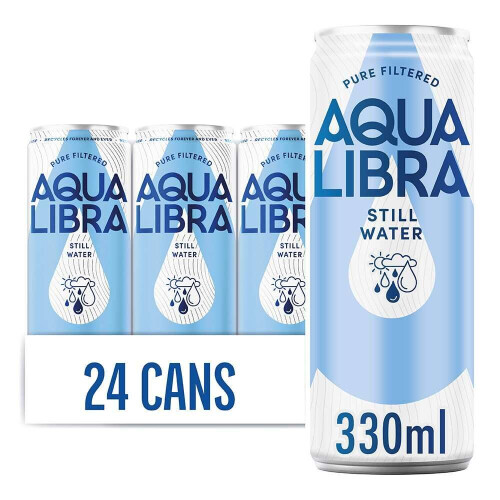 Aqua Libra Still Water, 330ml, Pack 24 Cans