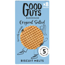 Good Guys 8 x Packs. Original Salted, 40% Less Fat. Tasty, Crispy,