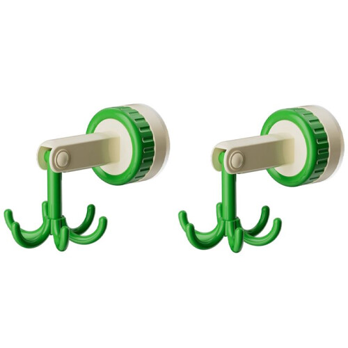 Six-Claw Hook Multi-Function Spatula Spoon Kitchenware Storage Rack Retro Suction Cup Seamless Wall Hanging Green