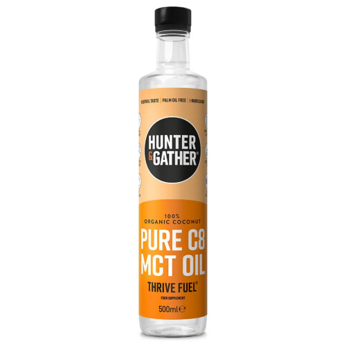 Hunter & Gather Pure C8 MCT Oil 500ml | Triple Steam Distilled 100%