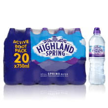 Highland Spring Still Water, 20 x 750ml Sports