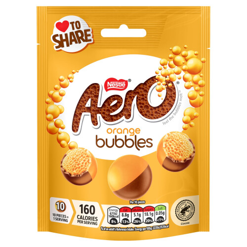 Aero Aero Bubbles Orange Chocolate Share Bag