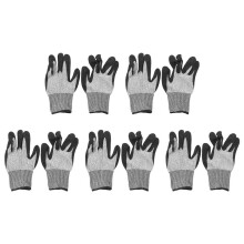 Level 5 Cut Resistant Gloves 3D Comfort Stretch Fit,Durable Power Grip Foam Nitrile, Pass Fda Food Contact,Grey 5Pair(L)