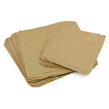 100 x Brown Paper Bag - Brown Kraft Paper Bags For Food, Sweet,