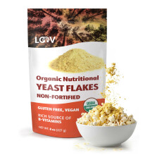 LOOV Organic Non-Fortified Nutritional Yeast Flakes, Toasted Unfortified Nooch, Vegan, Non-GMO, Gluten Free, Good Source of B-Vitamins, No Added Vita