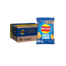 Walkers Cheese & Onion Crisps 32.5g (case of 32)