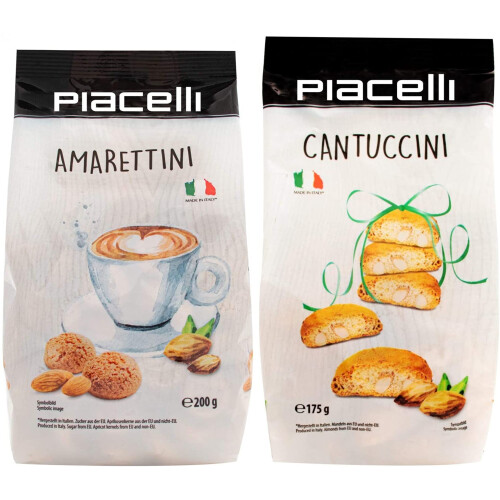 Piacelli Italian Biscuit Selection - Amaretti (200g) & Cantuccini
