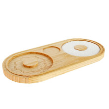 Wood Sugar Salt Rimmer Double Plate Bar Glass Rimmer Salt Box Spice Container Bartender Tool for Cocktail