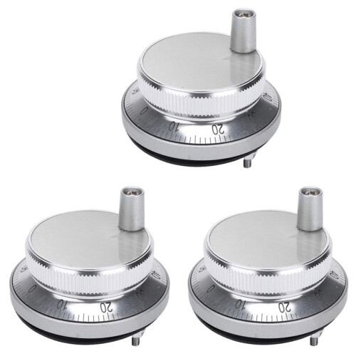 3X Hand Wheel Handle Kit 5V Manual Pulse Generator Cnc Machine Tool Rotary Encoder Electronic Hand Wheel,60Mm