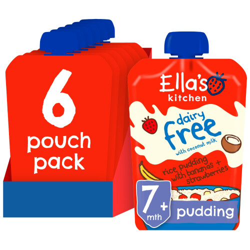 Ella's Kitchen Dairy Free Banana & Strawberry Rice Pudding (Stage 1)