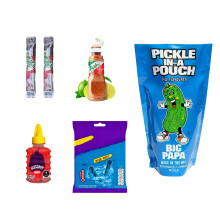 Blue Heat Chamoy Candy Pickle Kit - Includes 1 x Blue Heat Chips 55g,