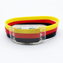(US) 2026 World Cup LED Flag Wristband Fan Cheering Prop Sports Game Light Up Wristband-3PCS