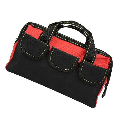 Red 16in Tool Storage Bag Wide Mouth Portable