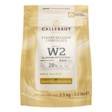 Callebaut W2 Finest Belgian White Chocolate Callets 28.0% Cocoa