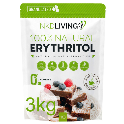 100% Natural Erythritol 3 Kg - Zero Calories Sugar Replacement (1 x