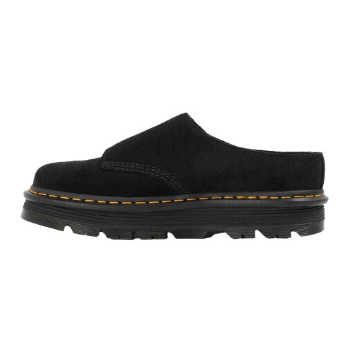 Dr Martens (10 UK, Black) Dr Martens Unisex Adult Suede Platform Mules 1