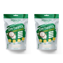 Seba Garden 100% Erythritol Sweetener 2kg, Natural Granulated Zero Calori Sugar Replacement, Keto Friendly Non GMO