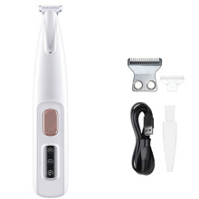 Pet Electric Beauty Hair Trimmer Waterproof Pet Foot Hair Trimmer Low Noise Pet Face Foot Ear Hip Claw LED Light Shaver