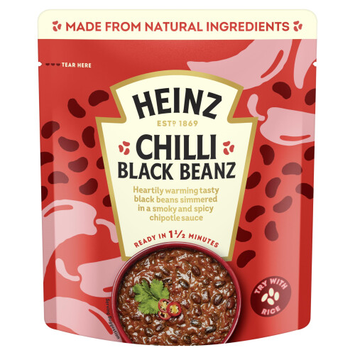 Heinz HEINZ Chilli Black Beans with Chipotle Chilli - Meal for One, Made