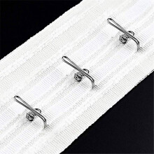 100pcs Silver Metal Curtain Hanging Hooks Practical Curtains and Drapes Hanger Sliver