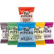 Pipers Crisps Mixed Variety Snack Box 24 x 40g Assorted Flavours