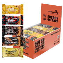Getbuzzing Nut Free Oat Flapjack Bars with Nutrition Benefits –