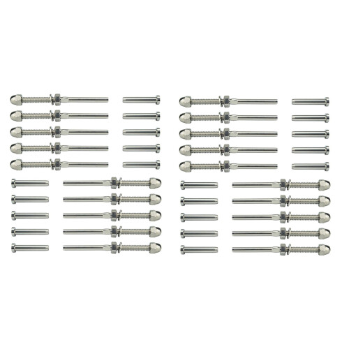 20x Threaded Boulon et PéDale Kit de Garde-Corps de Câble À Boule, 0,32 cm