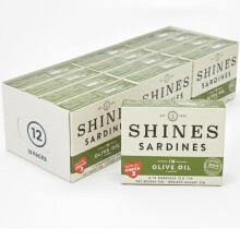 Shines Tinned Sardines in Olive Oil - 12 x 106g Cans