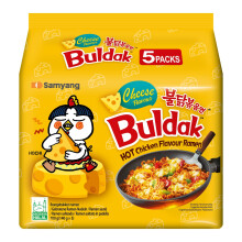 Samyang Buldak Ramen Cheese Hot Chicken Flavour Instant Noodles, Korean Spicy No