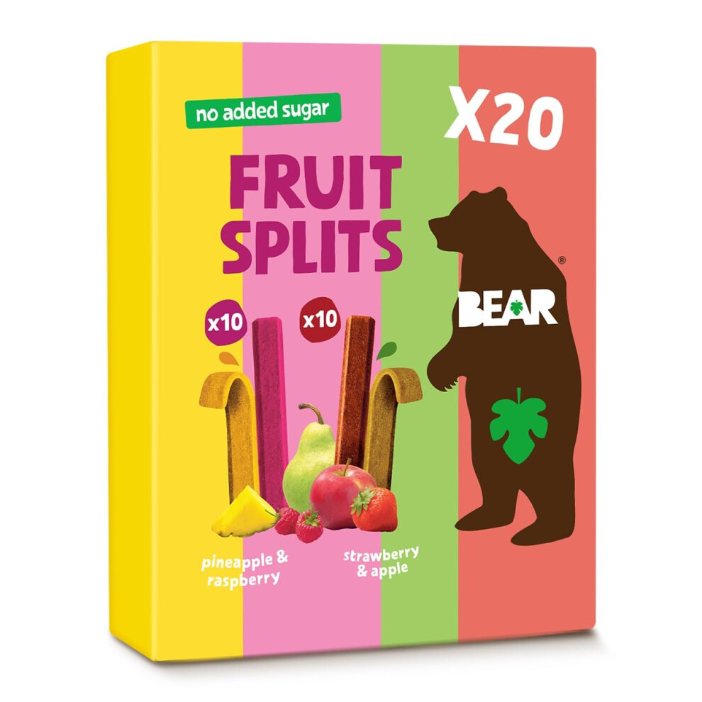 Bear Strawberry & Apple And Pineapple & Raspberry Fruit Splits