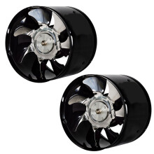 2X 6 Inch High-Speed Exhaust Fan In- Duct Kitchen Extractor Metal Toilet Fan Industrial Fan 220V