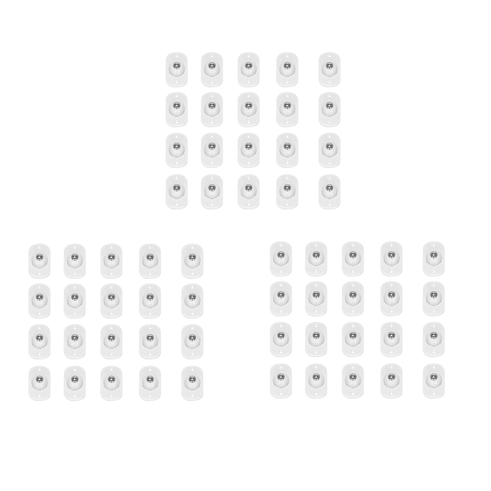 60 Pcs Self Adhesive Swivel Caster Stainless Steel Paste Universal Wheel Universal Wheel 360 Degree Rotation Pulley 6031335064058