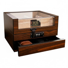 Wudytim Cigar Humidor, Handcrafted Top 270 Spansk Cedar Cigar Box med Enkel Fuktighetskontroll
